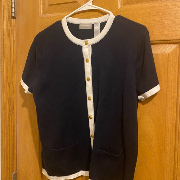 Liz Claiborne Sweaters - Liz Claiborne Black and Cream Cardigan